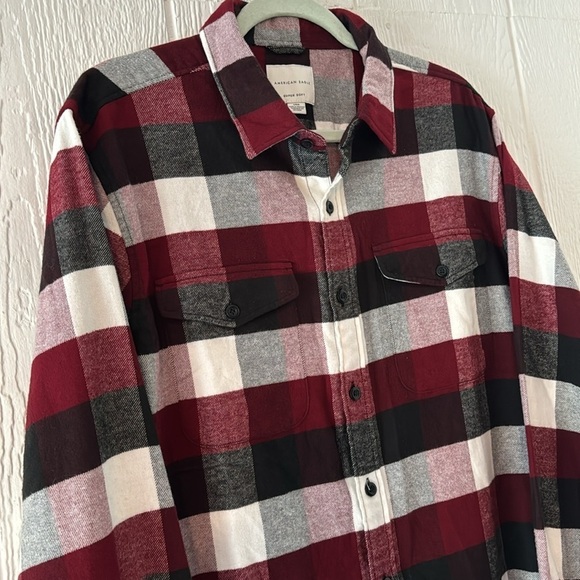 American Eagle Super Soft flannel button down large - Picture 4 of 7